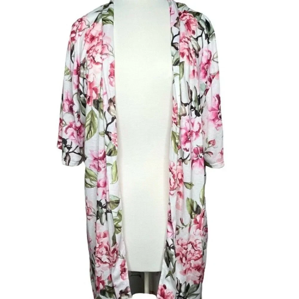 Show Me Your Mumu Brie Floral Rose Robe Kimono OS